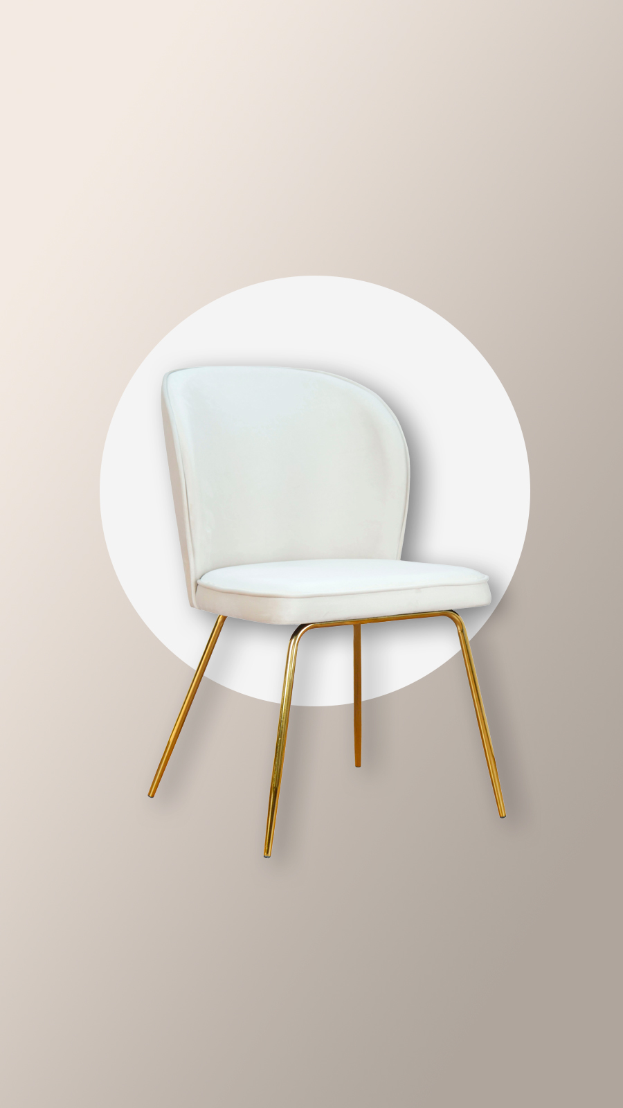 Krzesło Neve Original Gold Tapicerowane